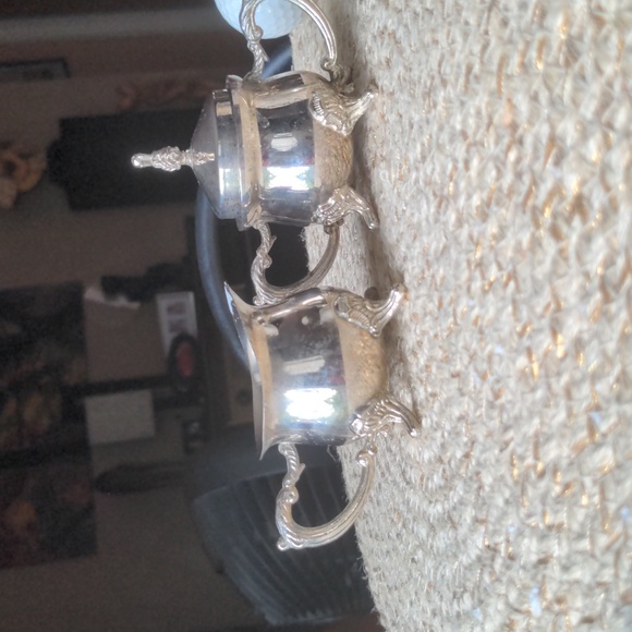 Children's silver plated cream pitcher and sugar bowl - Picture 3 of 6